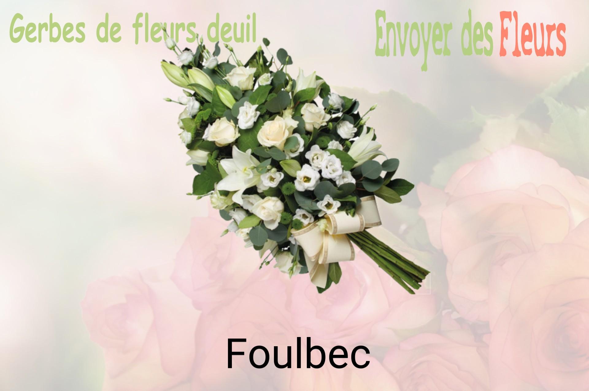 Gerbe de fleurs de deuil livrée à Foulbec